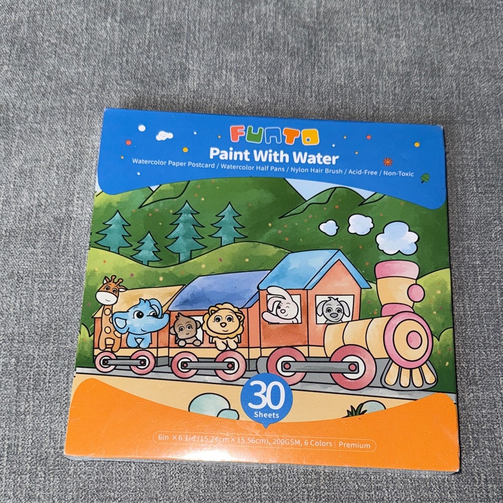 Paint with Water Postcard Art Set - Multicolor